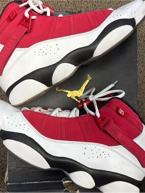 Jordan 6 Rings Carmine White Black Retro Basketball Sneakers